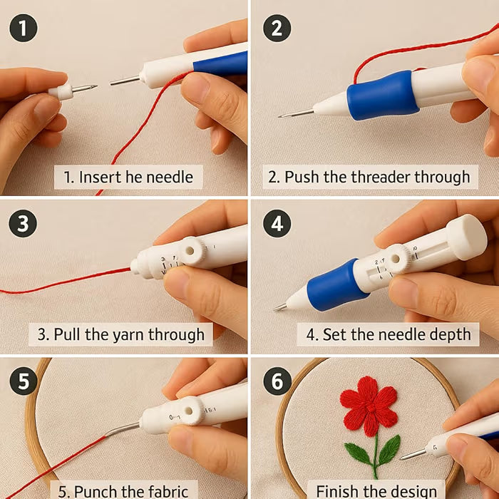 Adjustable punch needle